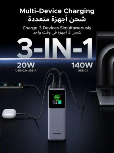 Ugreen Nexode 35525B power bank price in Sri Lanka - TFT display