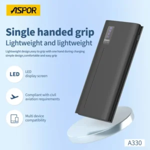 Aspor A330 Power Bank price in Sri Lanka - front view