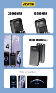 Aspor A315 power bank price in Sri Lanka - LED indicator