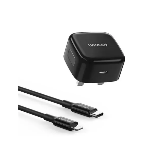 Ugreen 60624 20W PD Fast Charger with USB-C to LIGHTING CABLE